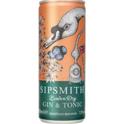 Sipsmith London Dry Gin & Tonic Can Pack Of 12
