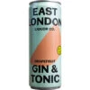 East London Grapefruit Gin & Tonic Cans Pack Of 12